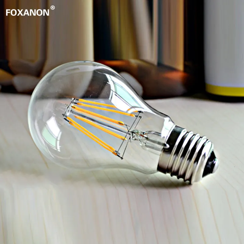 Светодиодный светильник Foxanon E27 с филаментом s 220 В 2 Вт 4 6 8 360 градусов | Лампы и