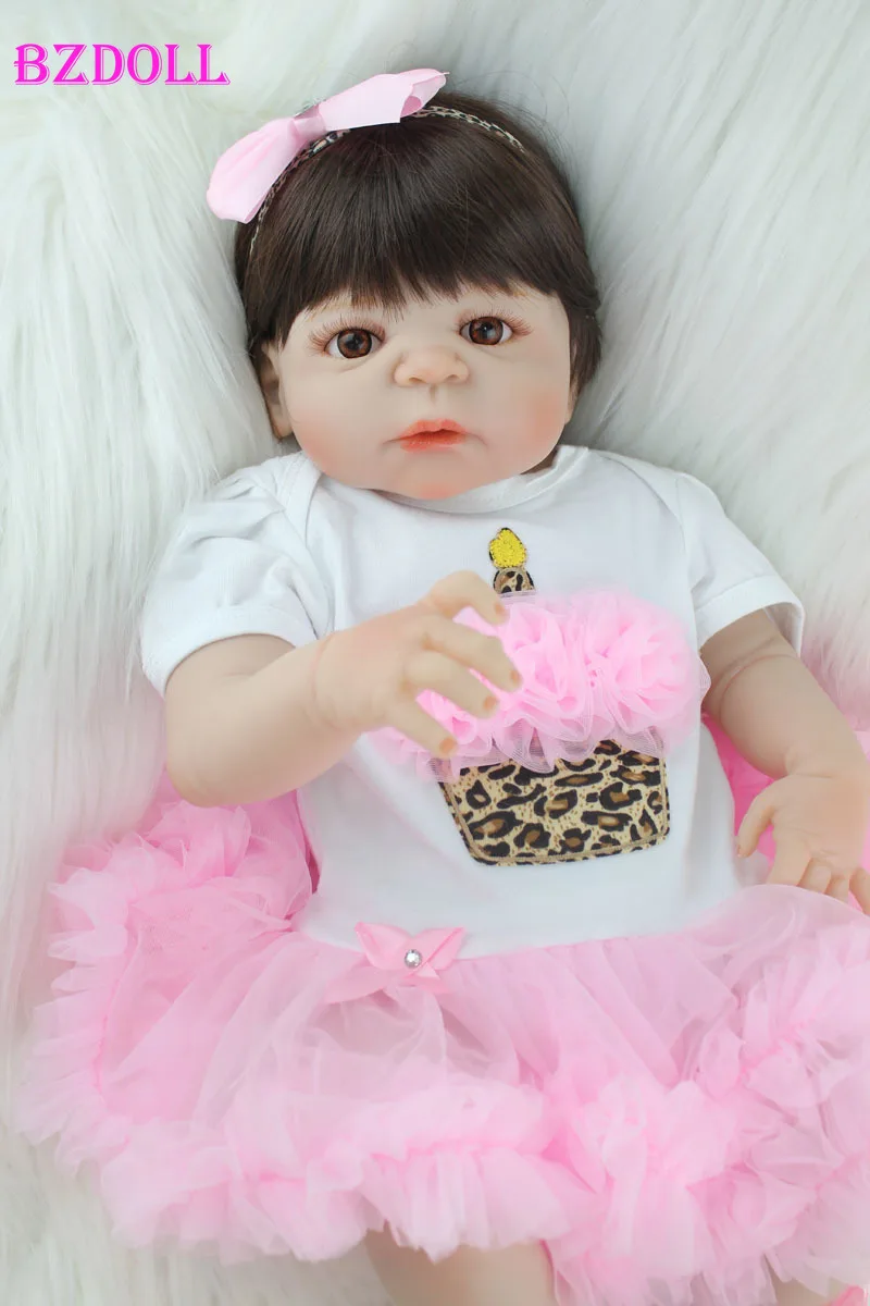 

BZDOLL 55 CM Full Silicone Reborn Girl Like Real Doll Newborn Princess Toddler Babies Toys Lovely Birthday Gift