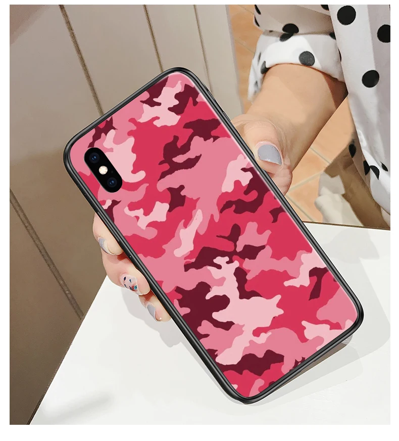 Камуфляжный военный армейский цветной милый чехол для телефона Apple iPhone X XR XS MAX 7 8