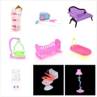 Детская Милая кровать, туалет, ванна, кукольная мебель для детей, игровой домик, аксессуары для куклы, Мини пылесос, пылесборник, игрушки