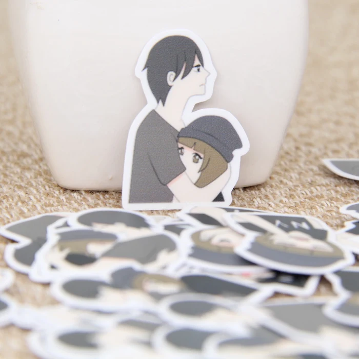 40 шт. Moe разница в росте милая маленькая пара персонаж аккаунт сноуборд багаж