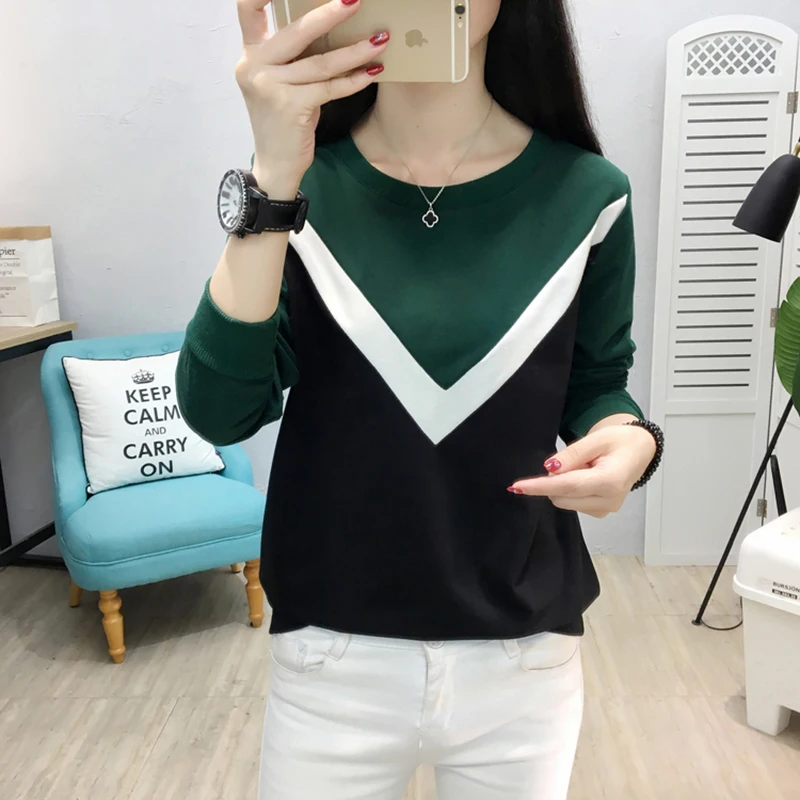 Poleras de mujer moda 2019 Футболка женская одежда осенние Топы зеленая футболка