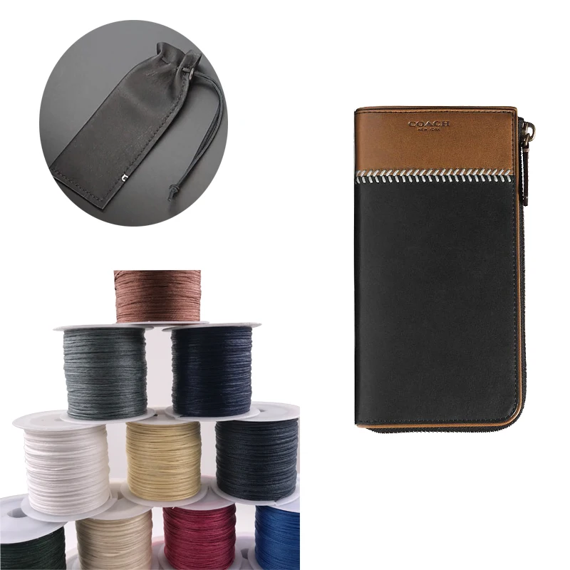 150D wax thread 50 meters Leather decorative sewing thread DIY Handmade Flat Wax Line Silicon wax wire Leather splicing