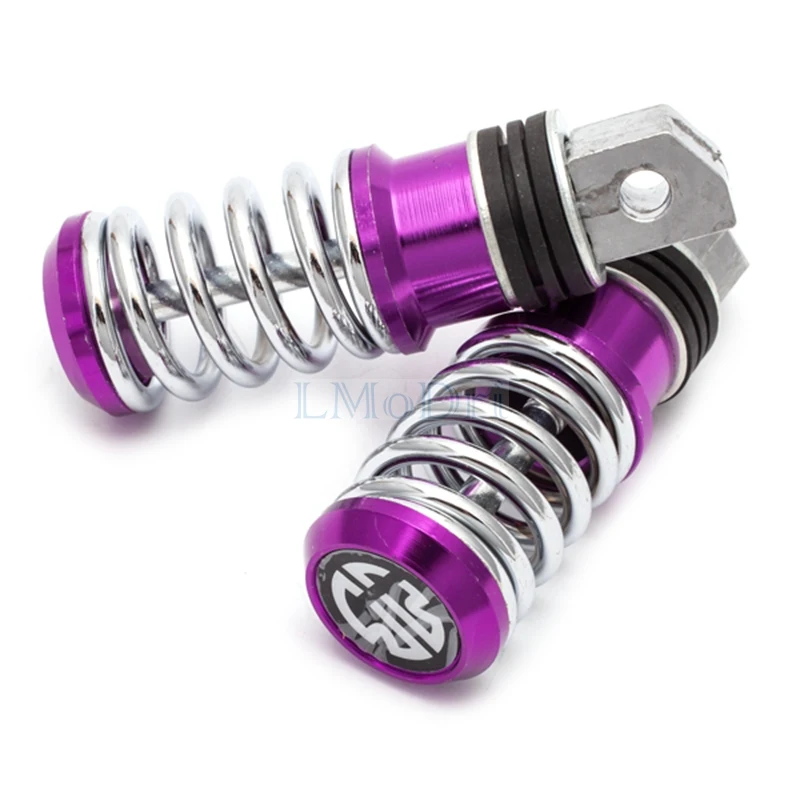 Purple LMoDri Универсальная Мужская Уличная мотоциклетная Подножка для ног скутер с пружиной педаль для мотоцикла - Цвет: Purple
