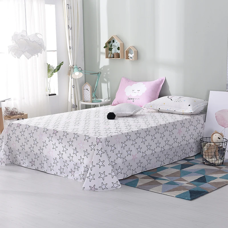 Розовый мультфильм кролик из 100% хлопка Oriental Постельное белье Полный queen Размеры