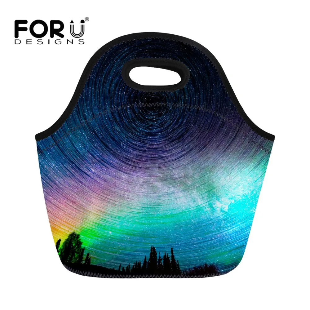 Термоизолированные сумки для ланча FORUDESIGNS с 3D принтом Галактики женщин и детей