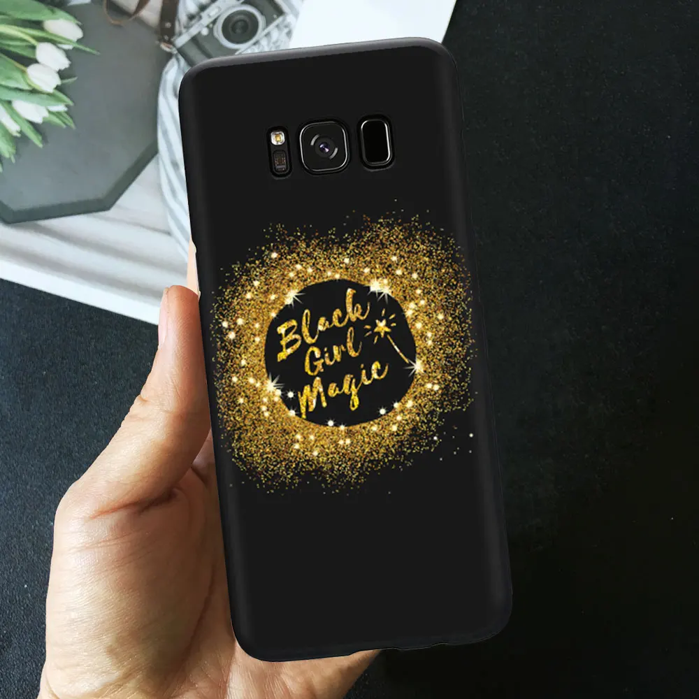 TPU A1109 Чехол для телефона Melanin Poppin queen для samsung S10 S9 S8 Plus S7 S7 Edge S10 E Afro Black Girl Magic rock Мягкий силиконовый чехол из ТПУ - Цвет: TPU A1109