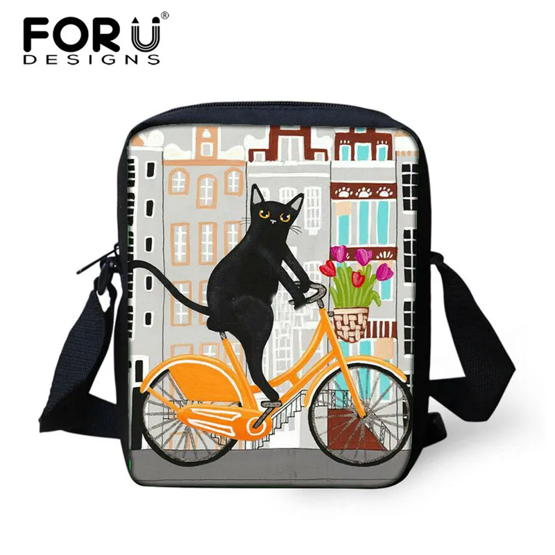 FORUDESIGNS/милые женские мини-сумки через плечо с кошкой, Kawaii маленькие женские сумки-мессенджеры, женские сумки для девочек, детские сумки через плечо - Цвет: XD631E