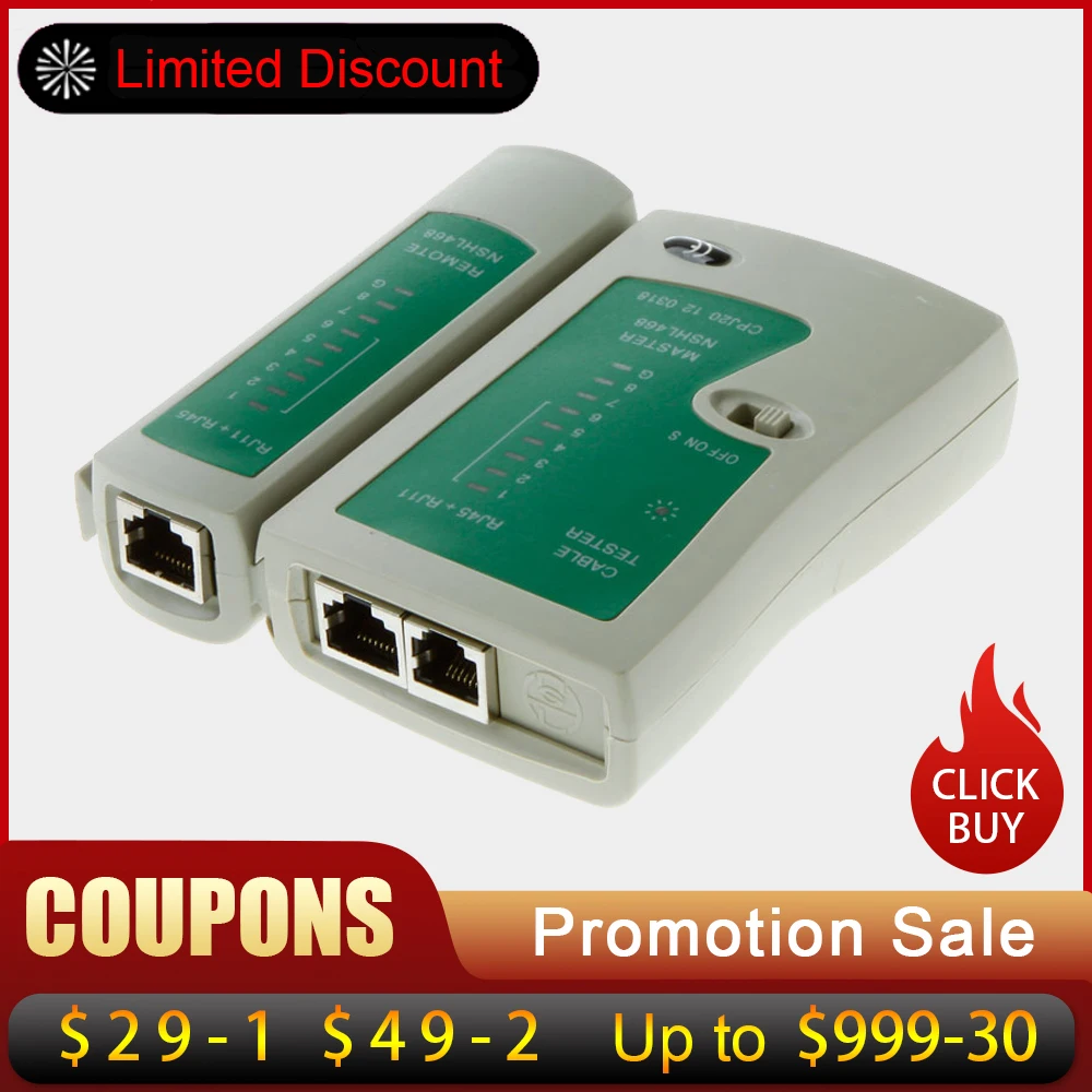 Профессиональный сетевой кабель тестер RJ45 RJ11 RJ12 CAT5 UTP LAN кабель тестер сети инструмент розничная