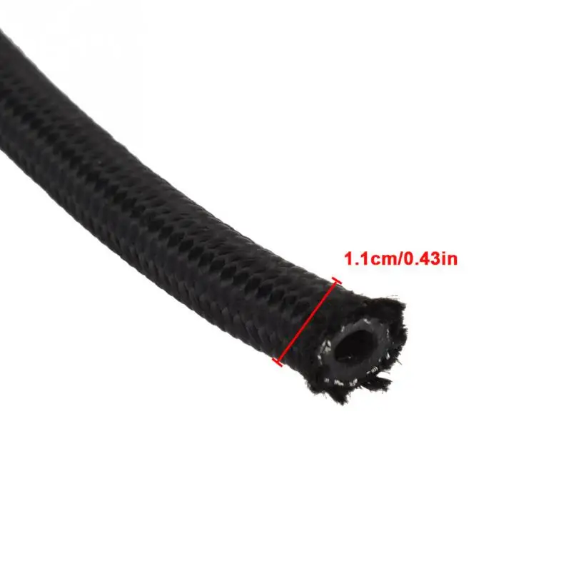 1m Lightweight Heat-resistant Nylon Braided Fuel Hose Oil Line Black Car Accessories | Автомобили и мотоциклы