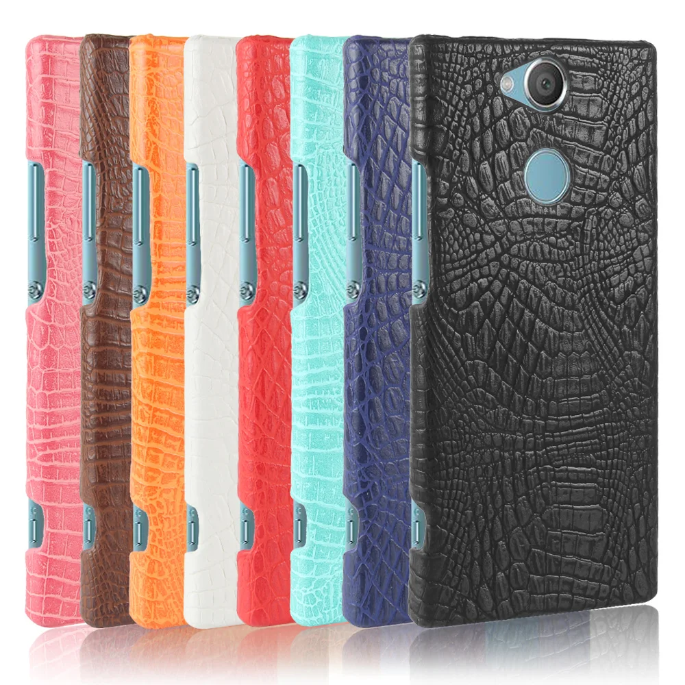Роскошный деловой крокодиловый рисунок под змеиную кожу кожаный чехол для sony XA2