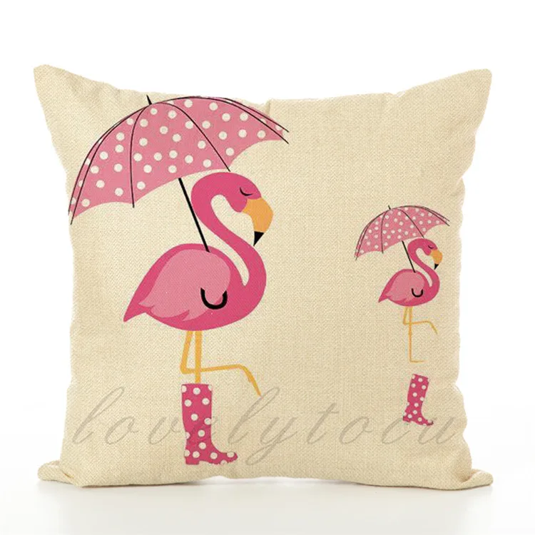 В скандинавском стиле милый розовый Фламинго дизайн Декоративные Чехлы для