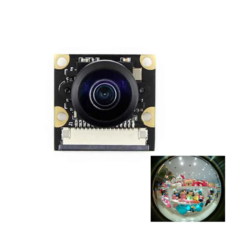 

Raspberry Pi Camera module board Panoramic Wide Angle Fish Eye 222 degree Surveillance Lenses 1080p 5mp