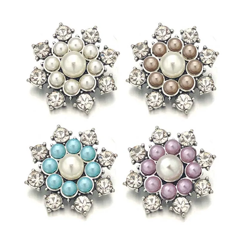 

Wholesale w453 Flower 3D 18mm 20mm Metal Snap Button For Bracelet Necklace Interchangeable Jewelry Women Accessorie Findings