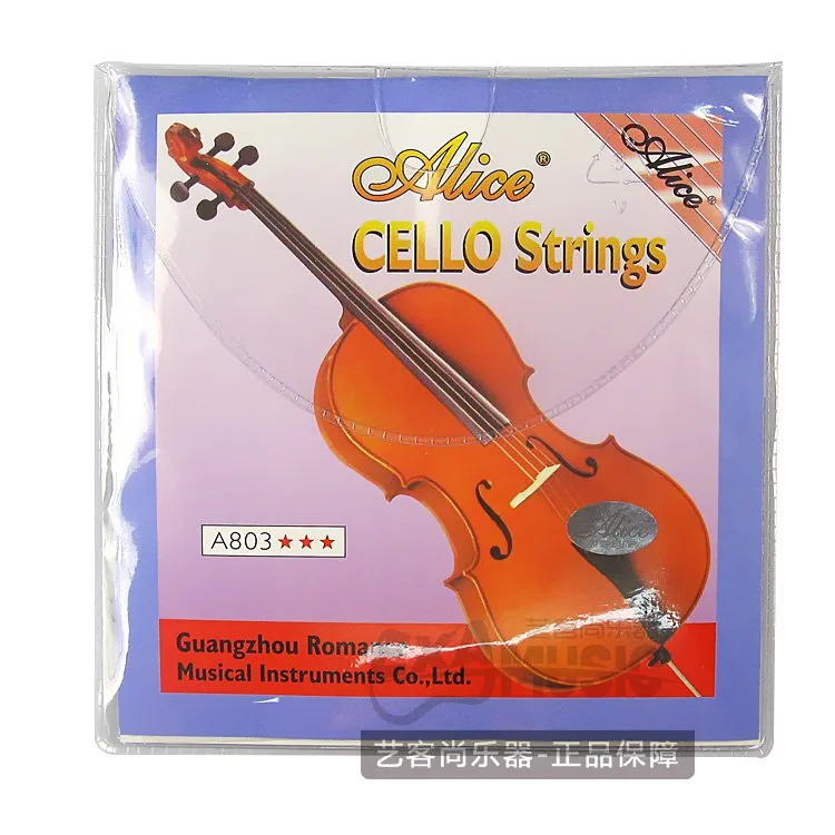 

Free Shipping 2 Sets Alice A803 Cello Strings Steel Core Nickel Silver Wound Nickel-Plated Ball-End