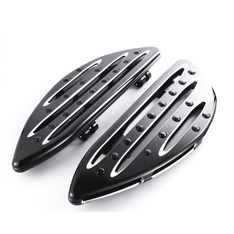Черный Напольная доска для ног водителя педаль для Harley Touring Tour Glide Street Glide Road King Electra Glide FLT/FLH Dyna FLD 86-15 - Цвет: Черный