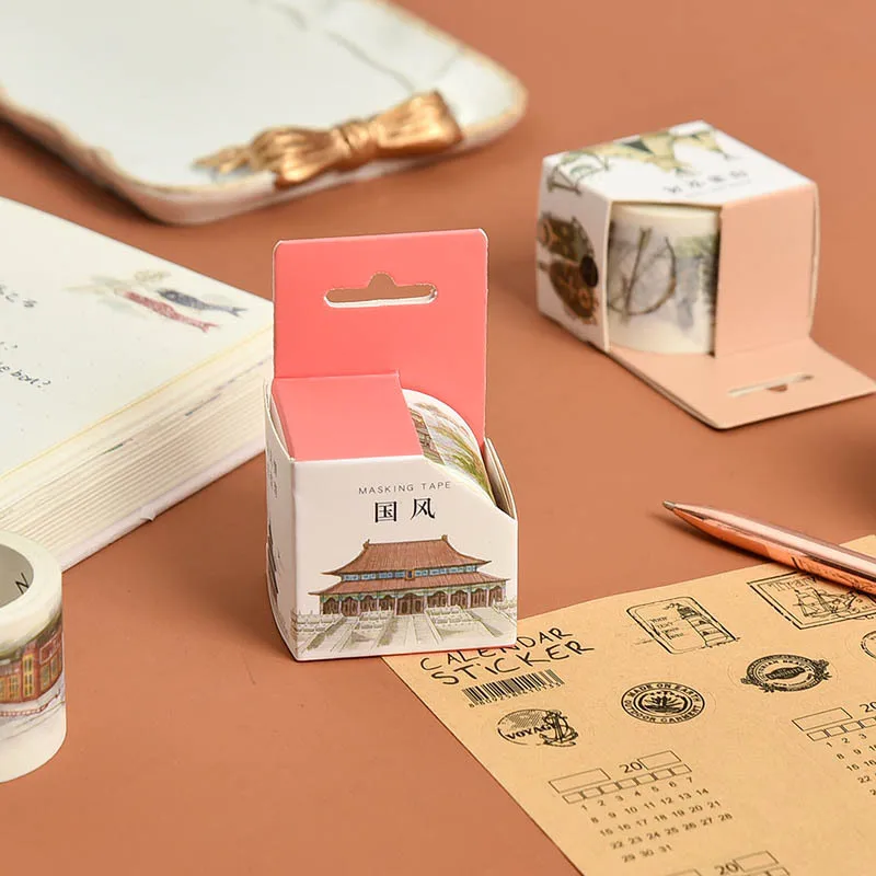 Бумажная лента Washi в коробке серия пять царств