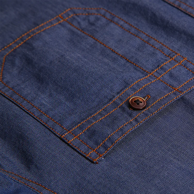 Для мужчин Джинсовые рубашки платье 2017 мужской моды мыть одежда с длинным