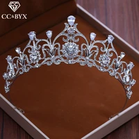 cc tiaras and crowns hairbands cz stone water drop princess engagement wedding hair accessories for bridal fine jewelry xy101
