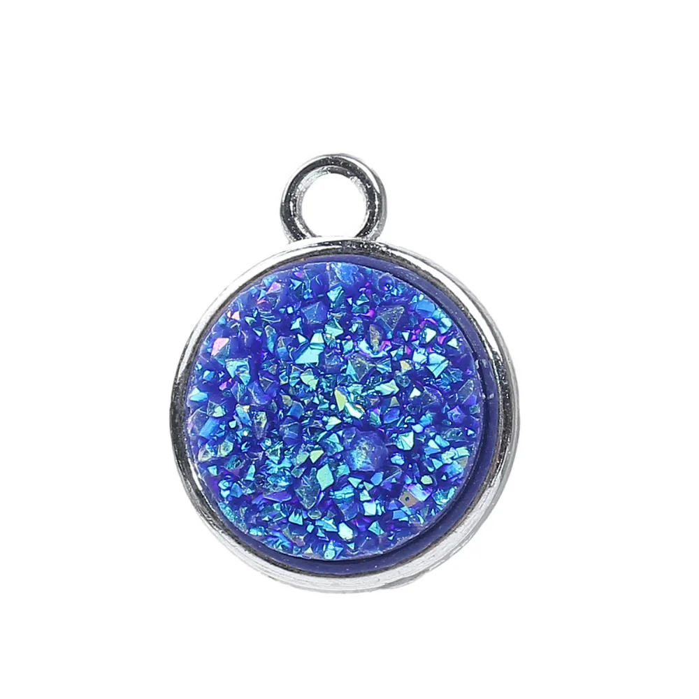 DoreenBeads 5 шт. ручной работы купольное уплотнение из смолы кабошоны круглые кулоны