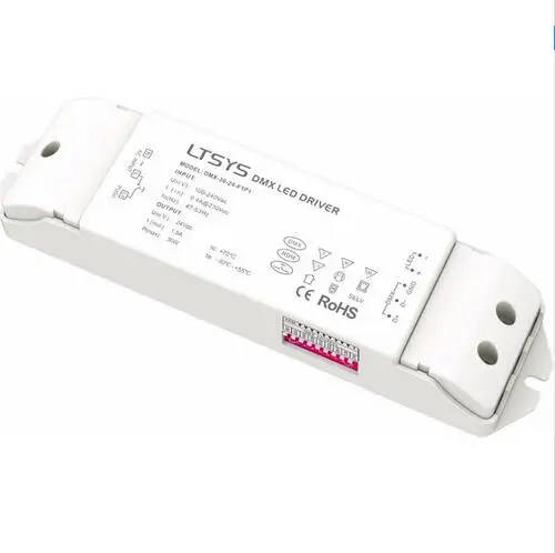 DMX-36-24-F1P1; 36 Вт DMX512/RDM светодиодный драйвер; AC100-240V вход; Макс 24 В/1.5A/36 Вт Выход