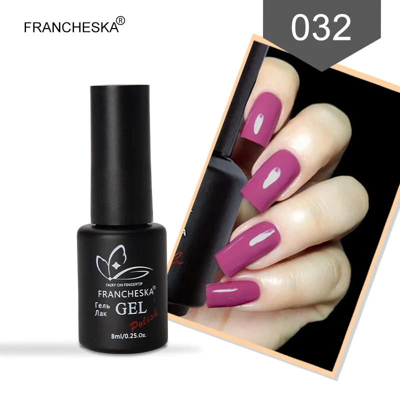 Francheska 032 Francheska Базовое покрытие tirnak oje гель лак Топ базовый набор верхнее покрытие nagellak полуперманентный впитывающий Гель-лак для ногтей lakiery hybrydowe - Цвет: Francheska 032