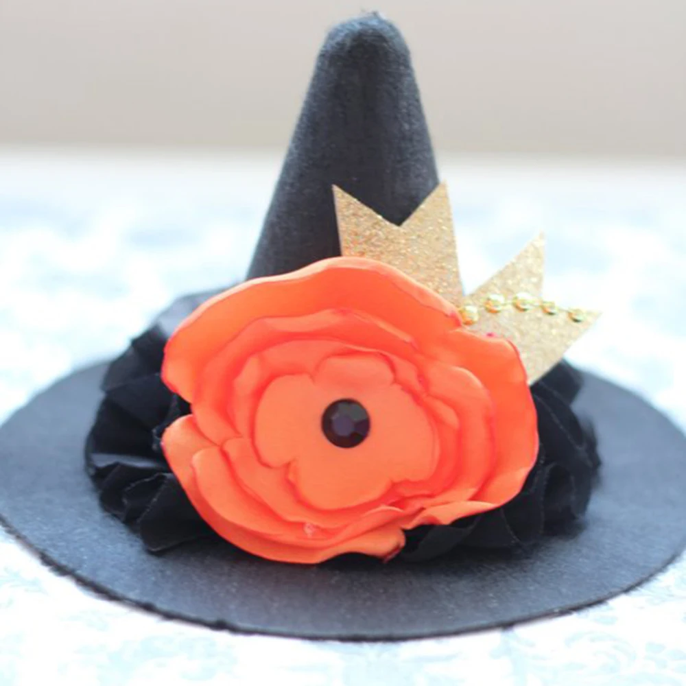 Halloween Thanksgiving Witch Tutu Dress Costume with Hat Orange Black Pumpkin Evil Sorceress Cosplay Clothes For Photos |