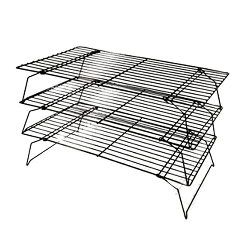 

1pc Baking Tools Cake Cooling Racks Non-stick 3-tier metal For Cooling Cake / Cookie / Bread Easy to storage