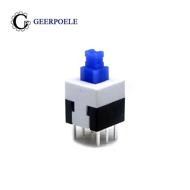20 шт./лот 8*8 DIP 6 PIN 12V 0.5A кнопочный переключатель тактильный такт прямой штекер в
