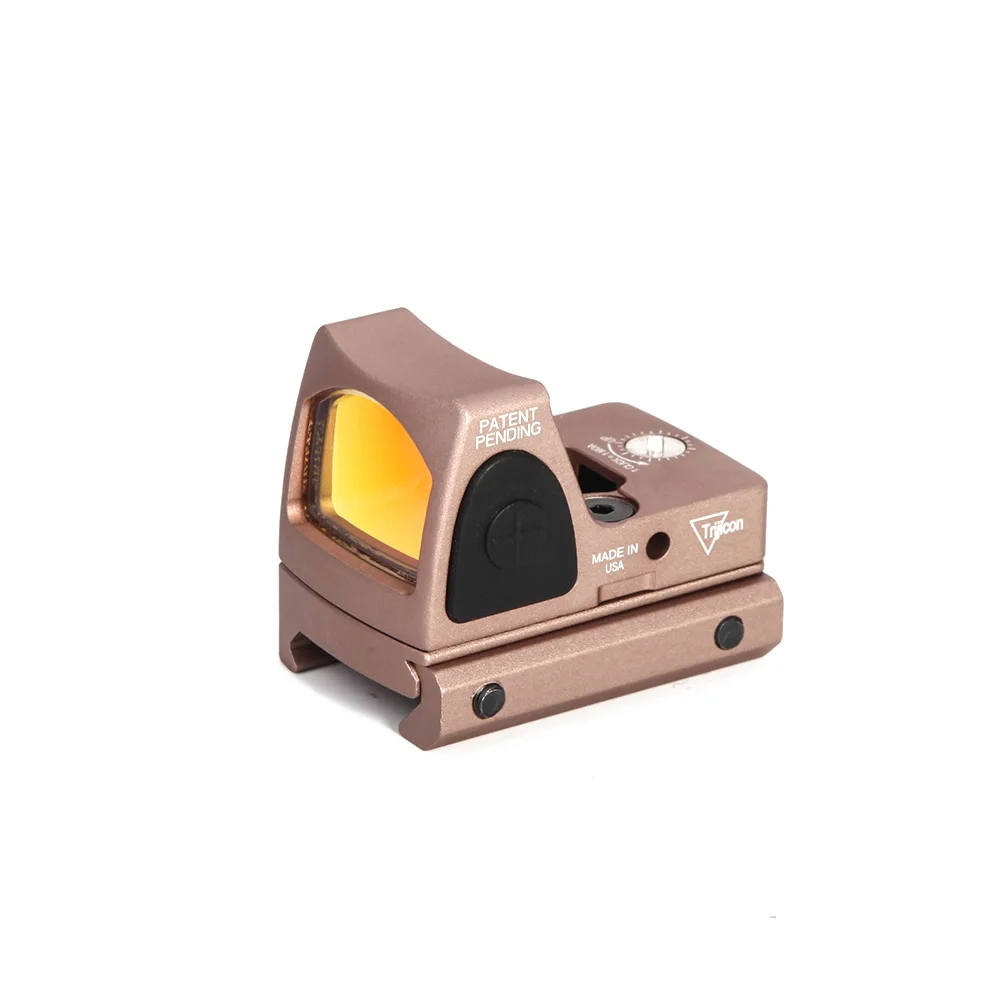 LUGER мини-rmr красный точечный прицел для винтовки оптический рефлекторный охотничий оптический прицел Fit 20 мм Weaver Rail для страйкбола пневматическое оружие - Цвет: Tan