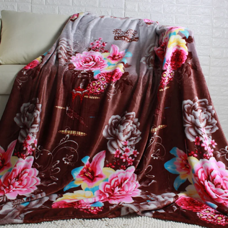 Пион цветок Фланелевое Флисовое одеяло для свадьбы мягкий теплый бросок на диван