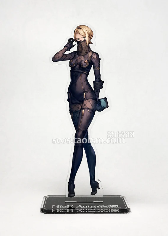 Черный Обувь для косплея; аниме НИР: автоматы 2B YoRHa № 2 Тип B 9S Косплэй акриловая подставка фигурный модельный пластина декора подарки - Цвет: Черный