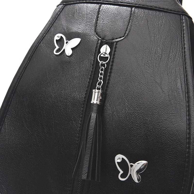 Для женщин рюкзак сумка 2018 Новый бабочка из металла Рюкзак Тенденции моды