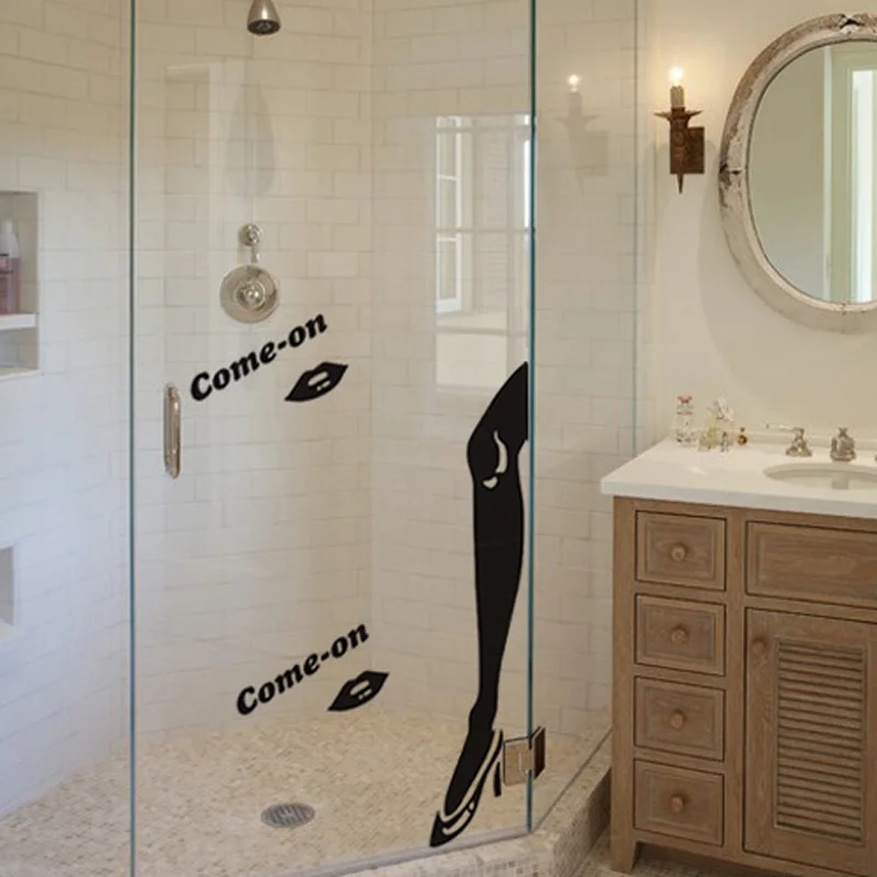 Красивая нога искушение стены стикер Ванная комната гостиная украшение для