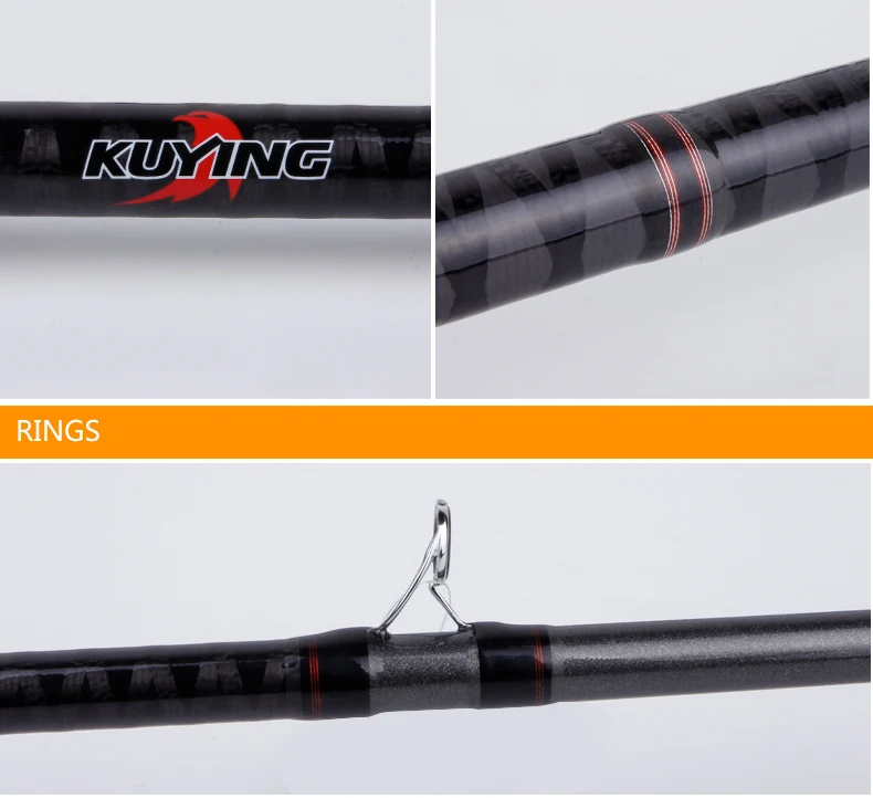 KUYING SNATCH 2,1 м 7'" 2,19 м 7'3" 2,28 м 7'" Супер жесткий XH H карбоновая литая приманка удочка тростниковая палка быстрое действие