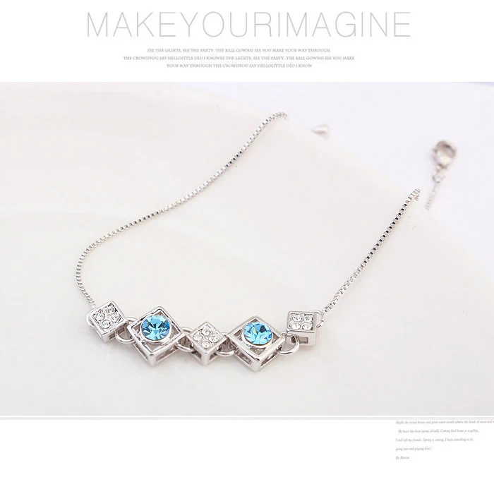 Malanda бренд 2017 Новая мода Кристалл от Swarovski Циркон Браслеты для Для женщин