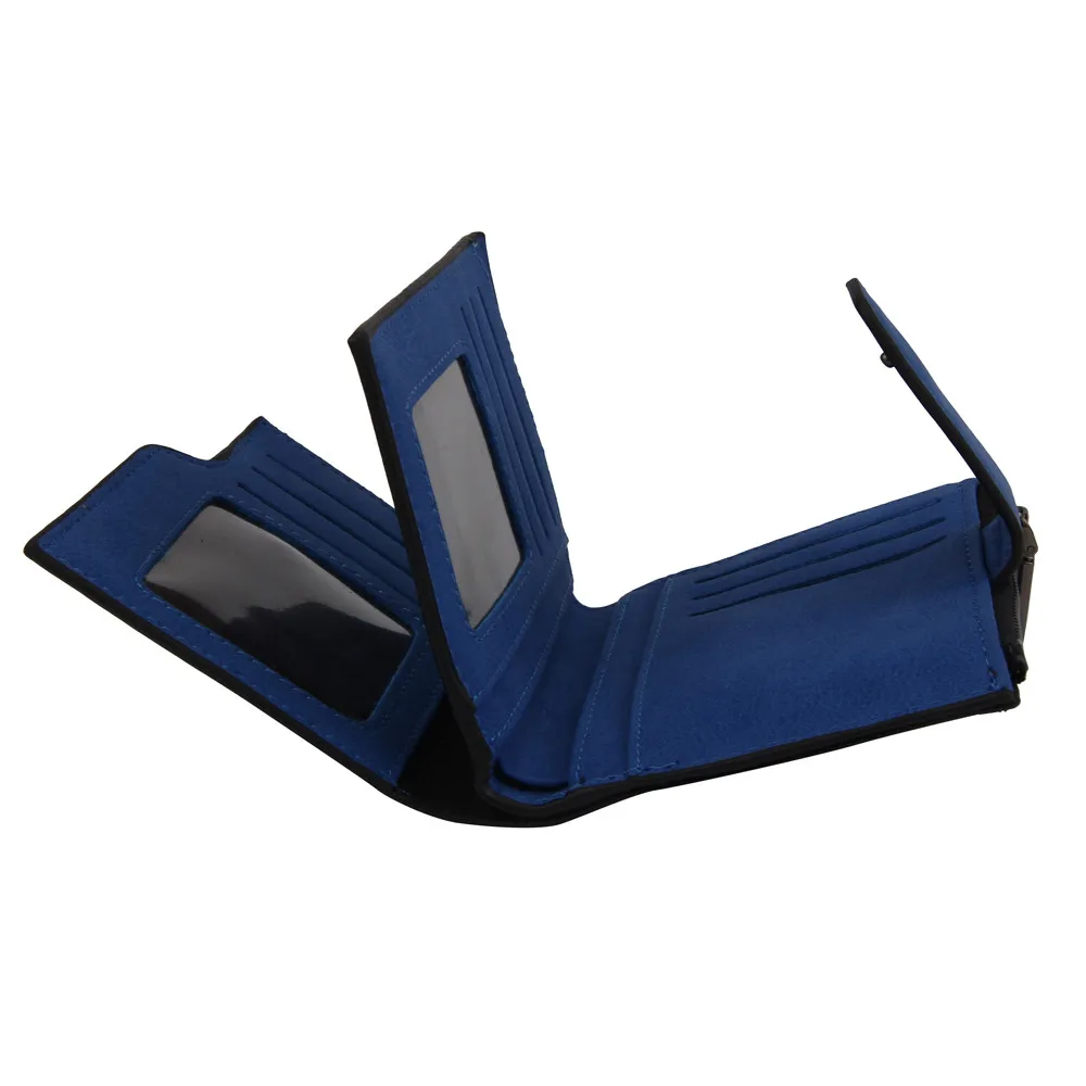 5 цветов Женский компактный складной кожаный кошелек с отделением для карт