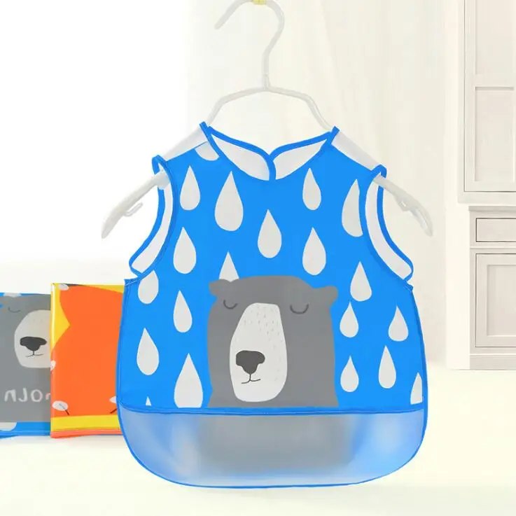 Мультяшные детские нагрудники фартук регулируемая одежда для кормления без