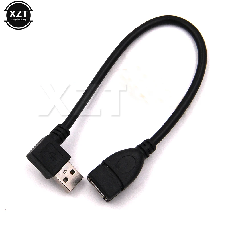 Новейший удлинитель с углом 90 градусов около 26 см USB 2 0 A штекер-гнездо usb правый