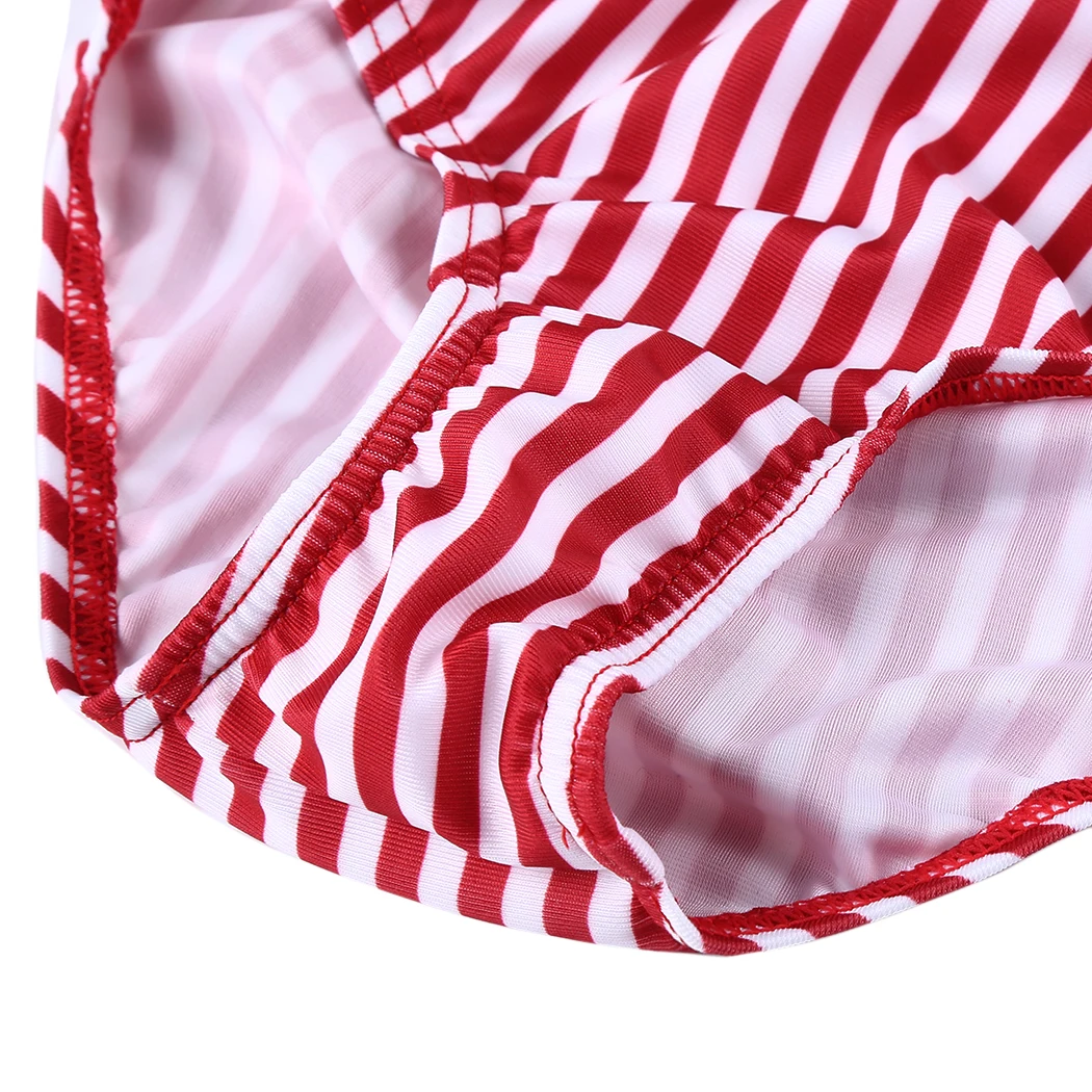 2018 New Style Kids Swimwear 1-6Y Girls Two Pieces Striped Bow Child Swimsuit Children Bikini Baby Girl Halter Swim Suits | Мать и