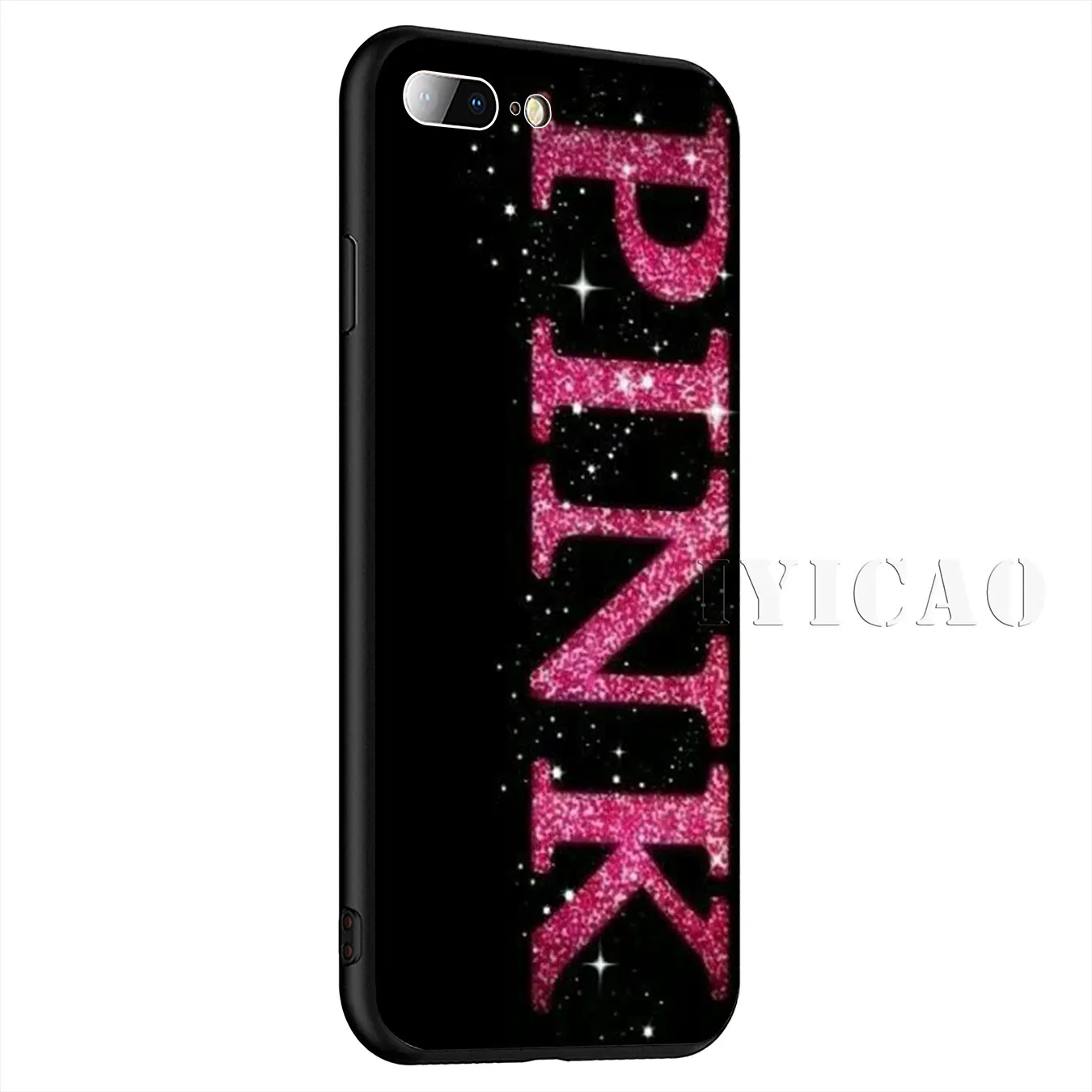 IYICAO love pink girly Silicone Soft Case for iPhone XR X XS Max 8 7 6 6S Plus 5 5S SE Cover |