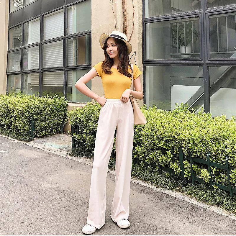 

Wide leg pants female high waist wide leg pants loose casual trousers women pants