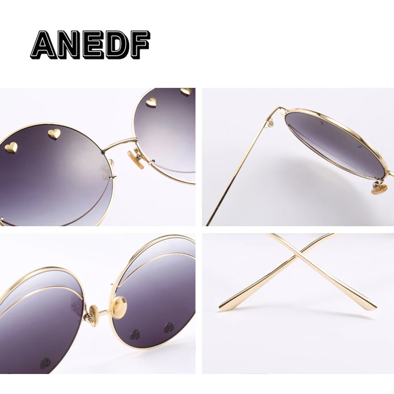 Anedf новые тенденции моды круглые солнцезащитные очки для женщин фирменный дизайн