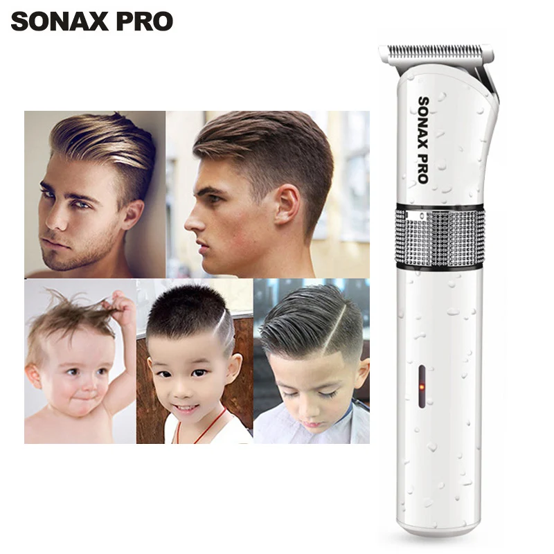 Мужская машинка для стрижки волос SONAX PRO перезаряжаемая Беспроводная