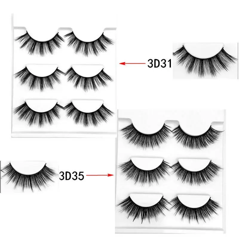 3 набор ресниц 3D накладные ресницы перекрещивающиеся густые натуральные