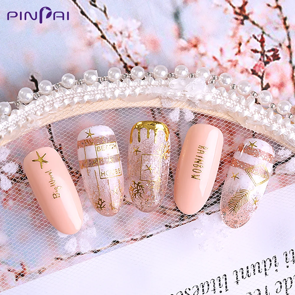 Новая звезда Луна дизайн золотой стикеры 3D на ногти Nail Art Наклейки DIY салон маникюр Клей наклейка слайдеры Дизайн ногтей украшения