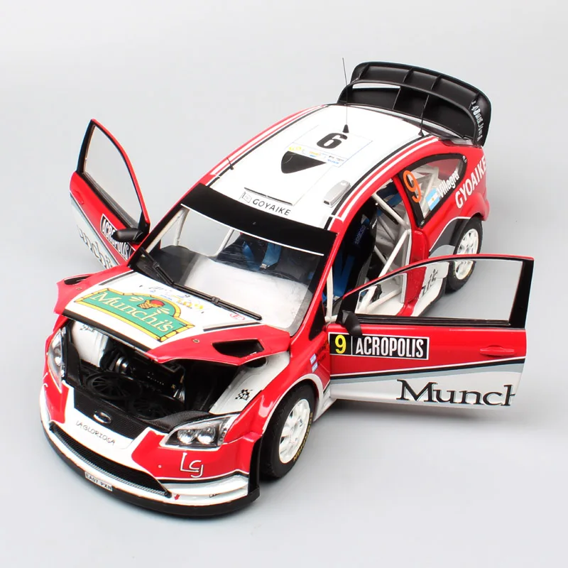 Малыш 1 18 Sunstar большой Ford RS WRC 2008 ралли Acropol Спортивные Гонки № 9 F. Villagra литье под давлением модель автомобиля масштаб игрушка в подарок