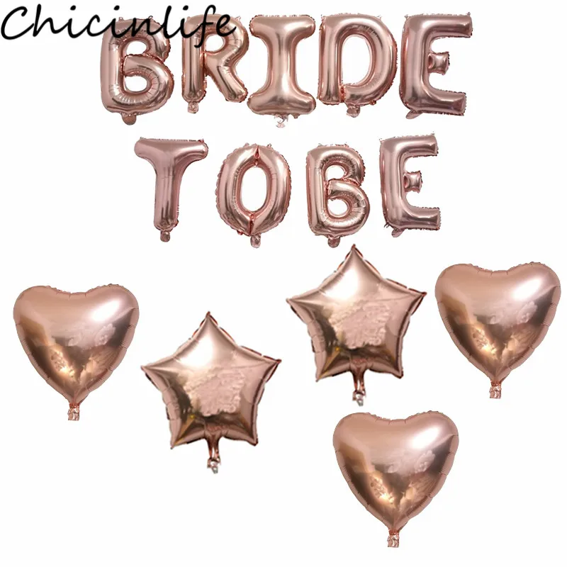 Chicinlife 1 компл.. невесты быть Письмо Сердце/звезда Фольга Воздушный шар украшения