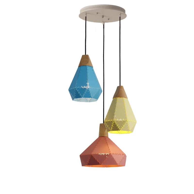 2017 Новый светодиодный современный подвесной светильник из железа или дерева с