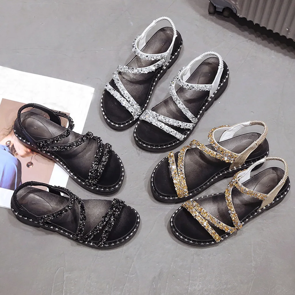 Сандалии женская обувь на каблуке модная Повседневная пляжная с открытым носком